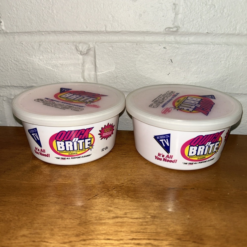 2X Quick 'n Brite All Purpose Cleaning Paste Miracle Cleaner Tough Stains 12 oz